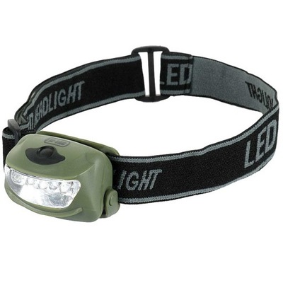 ФОНАРИК ЛОБОВОЕ M-TAC 4+1 LED (СВЕТОДИОД ) OLIVE - 18 LUMENÓW