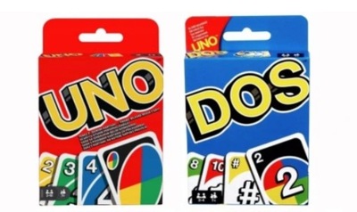 Zestaw Kart do gry w Uno i Dos, gra karciana, towarzyska