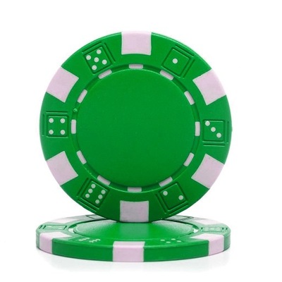 Żeton do pokera DICE 11,5G kolor zielony 25 szt.