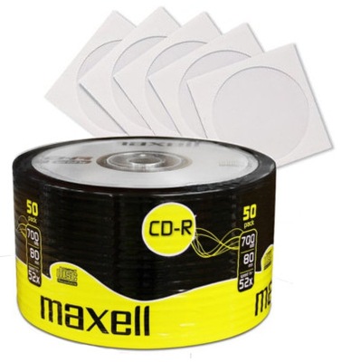 Płyty CD-R maxell 10 szt+ KOPERTY CD