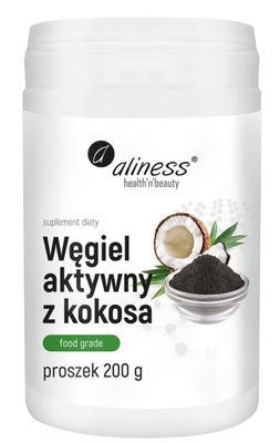 ALINESS WĘGIEL Z KOKOSA AKTYWNY 200g FOOD GRADE
