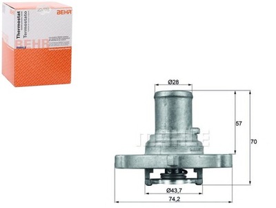 Термостат fiat 87c 1,2 16v bravo behr фото №1
