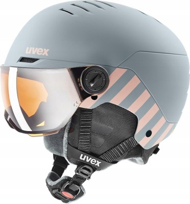 Kask Uvex Rocket jr visor rhino blush M 54-58 cm S5662637005