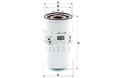 MANN-FILTER ФИЛЬТР ГИДРАВЛИЧЕСКИЙ DEUTZ FAHR 25 35 45 60 70 80 90 100 A