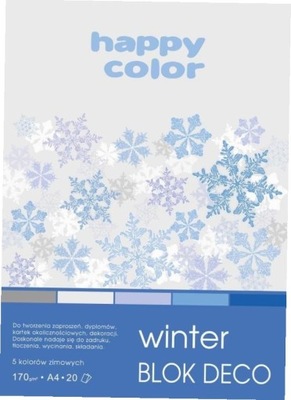 Blok A4/20K Deco Winter 170g HAPPY COLOR