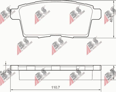 КОЛОДКИ ТОРМОЗНЫЕ ЗАД MAZDA CX-7 2007-