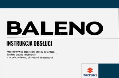 SUZUKI BALENO POLSKA MANUAL MANTENIMIENTO 2015-2019.  