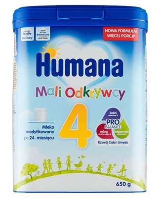 Humana 4 Mali odkrywcy Mleko modyfikowane 650 g