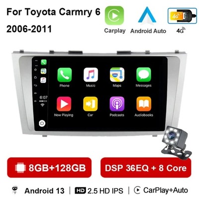 RADIO DE AUTOMÓVIL CON SYSTEMEM ANDROID 13.0 PARA TOYOTA CAMRY 7 XV 40 50 2006-2011 NAVEGACIÓN GPS  