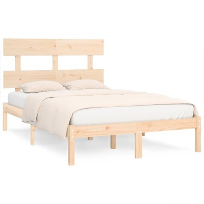 Rama łóżka drewniana 205,5x125,5x31 cm, lite drewno sosnowe