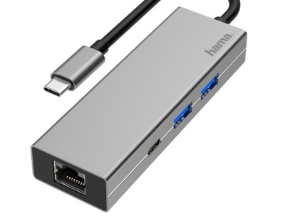 Multiport Hama 2x USB-A 3.2, 1x USB-C, 1x LAN