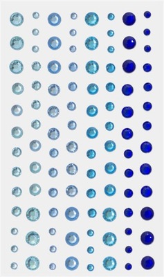 Ozdoba dekoracyjna Kryształki samoprzylepne niebieskie op.104 szt. ARGO