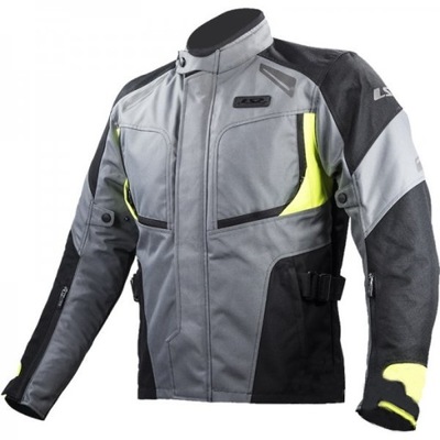 JACKET MOTORCYCLE LS2 PHASE MAN GREY BLACK 4XL  