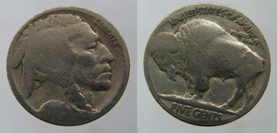 536. USA, 5 CENTÓW BIZON-INDIANIN 1913-1938