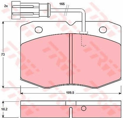 КОЛОДКИ ГАЛЬМІВНІ ПЕРЕД TRW GDB1356