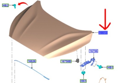 Капот передня ford focus mk4 2018-2022 оригінальний номер фото №1