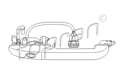 TOPRAN РУЧКА ДВЕРІ 108 850 VAUXHALL 90116376