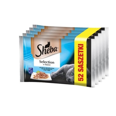 SHEBA Selection in Sauce Smaki Rybne 52x85g