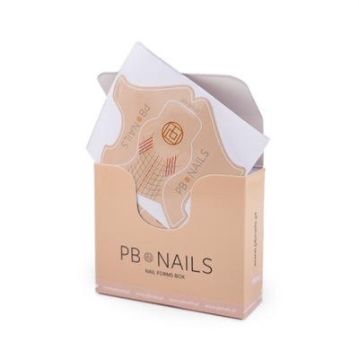 PB NAILS Formy do przedłużania paznokci NAIL FORMS BOX 100 sztuk