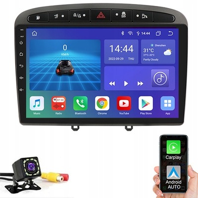 RADIO GPS BT ANDROID PEUGEOT 308 408 SIM 6GB 128GB  