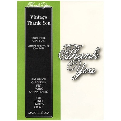 Wykrojnik - Poppystamps - Vintage Thank You 1165 - napis