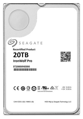 DYSK HDD SEAGATE IRONWOLF PRO 20TB 7200RPM RECERT