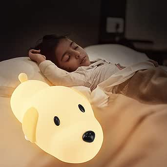 Silikonowy pies LED lampka nocna czujnik dotykow