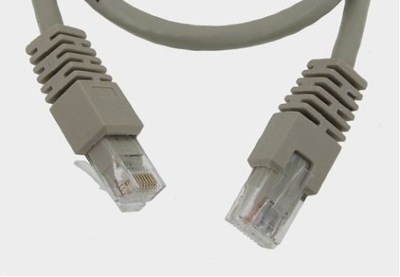 Patch cord UTP 6P10 kat.6 szary 1m