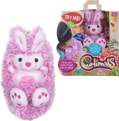 Curlimals Misie Interaktywna Maskotka Różowy Królik Króliś
