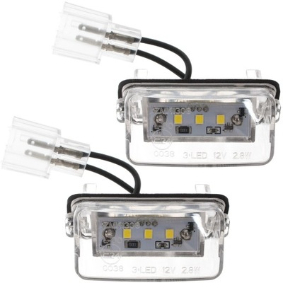 ПІДСВІТКА НОМЕРНОГО ЗНАКА LED (СВІТЛОДІОД) PEUGEOT 206 207 308 407