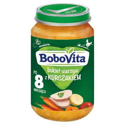 Bobovita bukiet warzyw z kurczakiem 8mc 190g