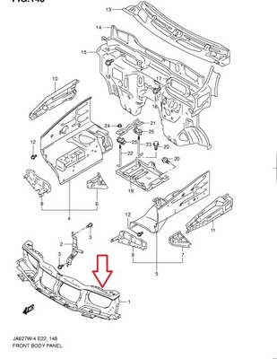 PAS DELANTERO REFORZADOR LENTE SUZUKI GRAND VITARA XL-7 2.7 2.5 V6  