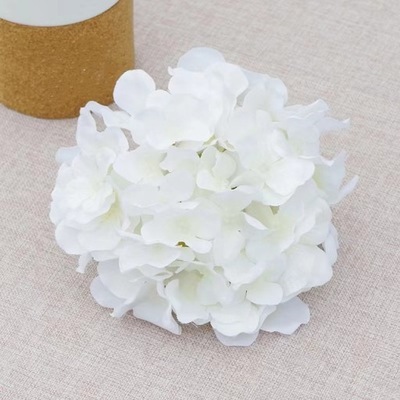 Białe 10 paczek jedwabne kwiaty hortensji sztuczne