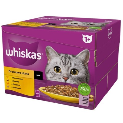 Whiskas Adult Drobiowa Uczta Karma Kota Sos 24x85g