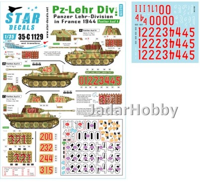 Star Decals 35-C1129 1/35 Panthers in France 1944