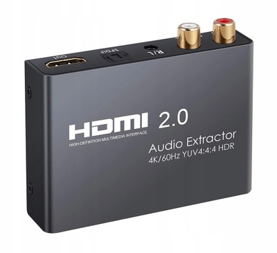 Konwerter ekstraktora audio HDMI 2.0 RCA L/R SPDIF