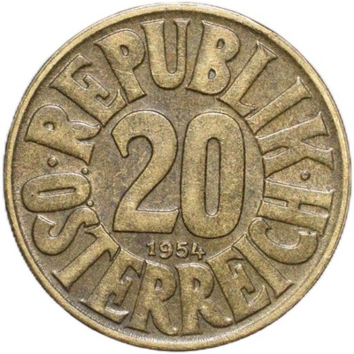 Austria 20 groszy 1950 - 1954