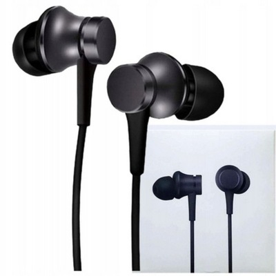 Słuchawki Przewodowe Dokanałowe Xiaomi ORYGINALNE Mi In-Ear Czarne Piston
