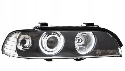 FAROS REJILLAS DO BMW E39 OD 1995 DO 2000 ROKU COLOR BLANCO ANILLOS CCFL H7  