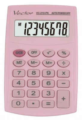 Kalkulator biurowy Vector VC-210-PK kieszonkowy