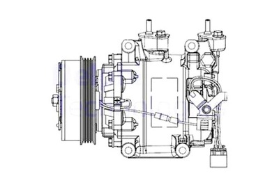 DELPHI COMPRESOR DE ACONDICIONADOR HONDA CR-Z INSIGHT 1.3H 1.5H 04.09-  