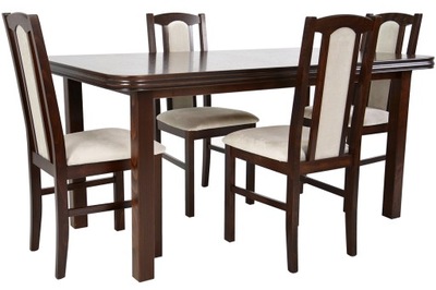 ZESTAW DO JADALNI Stół 90x160/200 z 4 krzesłami
