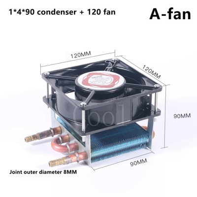 МАЛЕ РАДІАТОР КОНДЕНСАТОРА ХОЛОДИЛЬНИК Z ZAMRAŻARKĄ Z WENTYLATOREM АЛЮМІНІЄВИЙ~13443