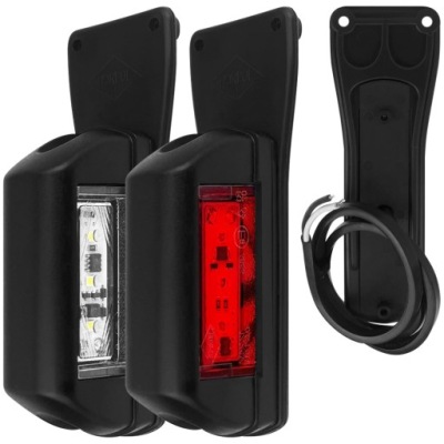 Лампа габаритна biało czerwona led rogowa horpol фото №1