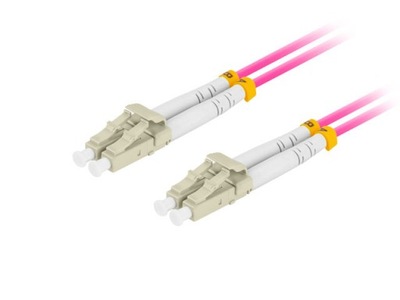 PATCHCORD ŚWIATŁOWODOWY MM LC/UPC-LC/UPC DUPLEX 3.0MM OM4 50/125 LSZH 1M