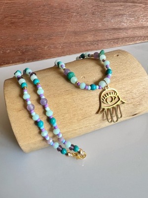 Naszyjnik handmade Hamsa Oko Proroka