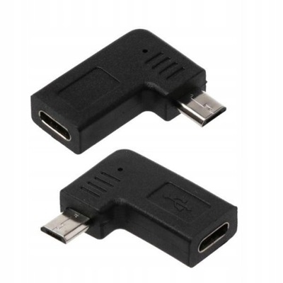 2X90 STOPNI MICRO USB MESKI AL ZENSKI ADAPTADOR PARA  