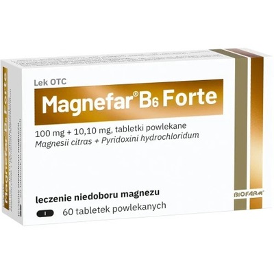 Magnefar B6 Forte, 60 tabletek
