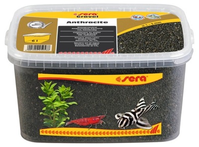 Żwirek do akwarium Gravel Anthracite O 1 - 3 mm 6 l, antracyt