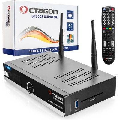 Tuner 4K Octagon SF8008 V3 SUPREME COMBO Linux Enigma 2 OpenATV OSCAM PL